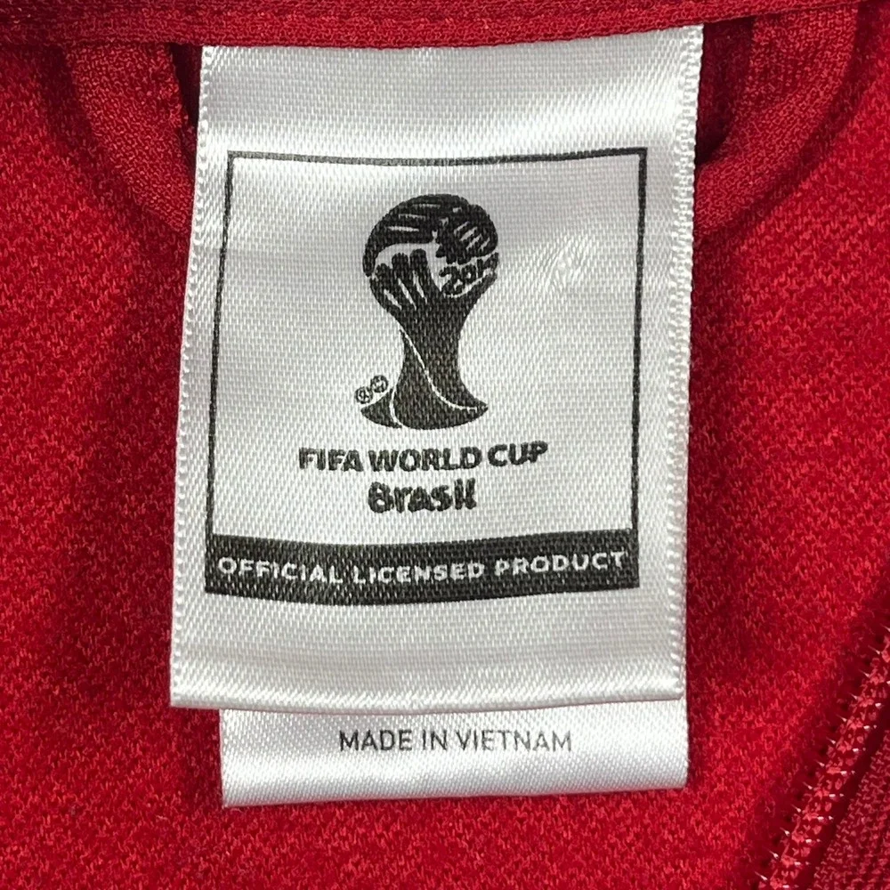 Adidas Track Jacket Mens Large Red Spain 2014 FIFA World Cup G77813 Soccer Core